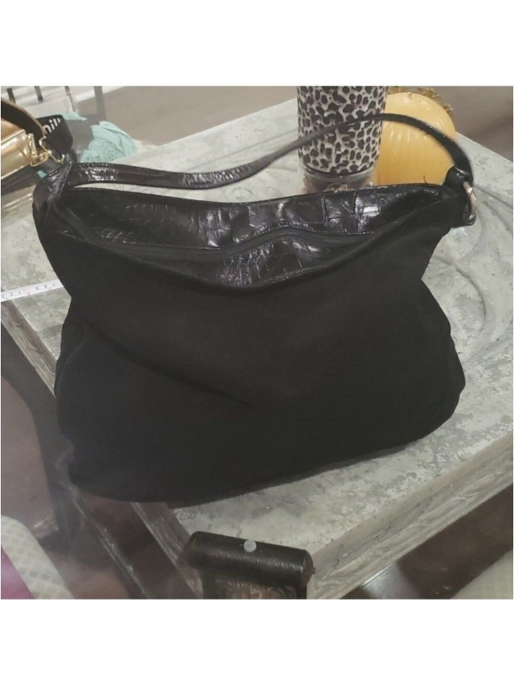 Furla Leather Slouchy Large Black Shoulder Bag